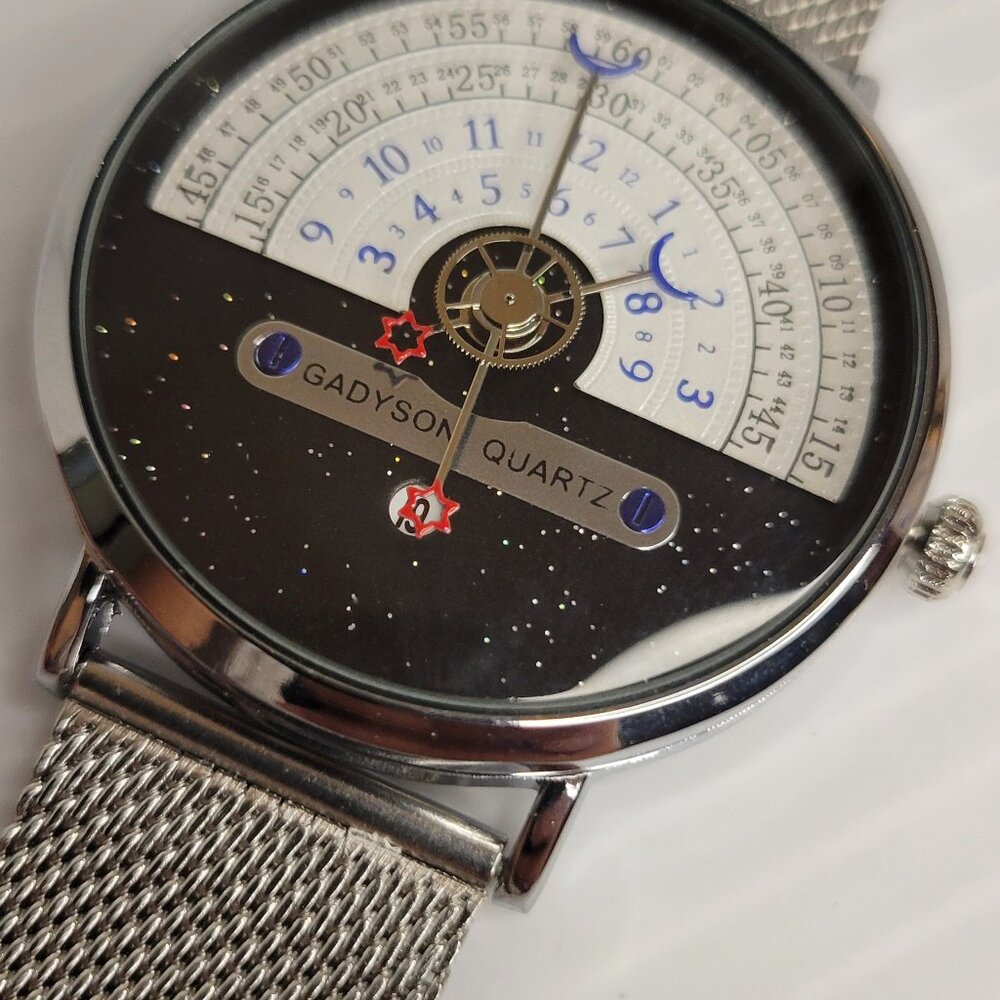 UNIQUE GADYSON MOON&STARS POINTER STAINLESS STEEL WATCH